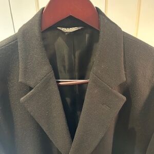 Vintage Jos. A. Bank 100% wool men’s overcoat in classic black